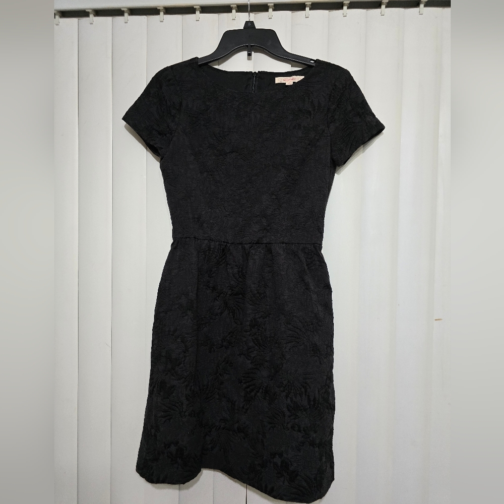 Brooks Brothers Elegant Black Floral Mini Dress